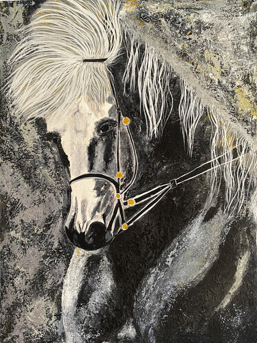 Bowing in serenity van Hend Al-Batesh, Schilderij te koop op Singulart