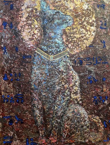 Secrets of queen Bastet by Hend Al-Batesh, Painting for Sale on Singulart