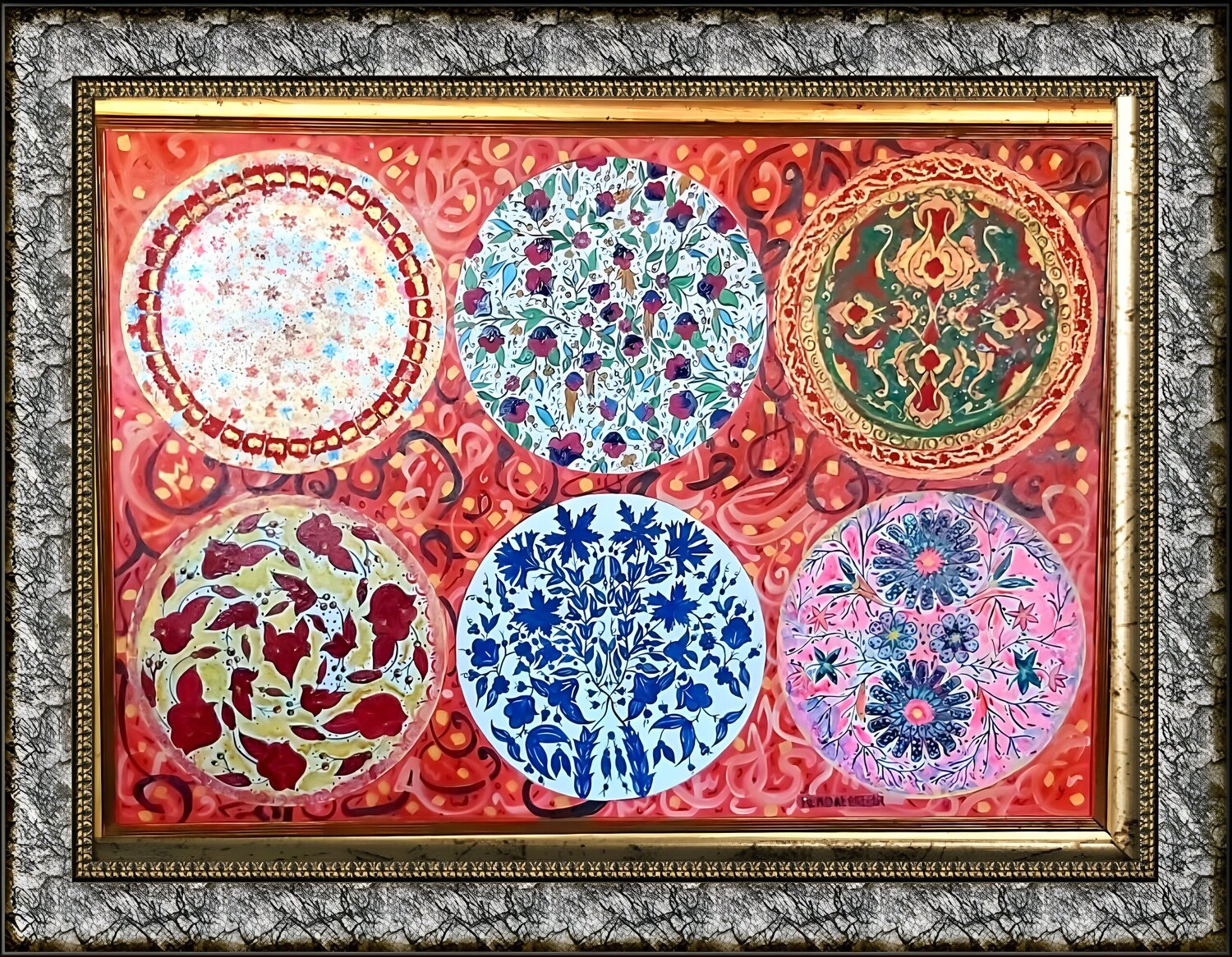 The magic of heritage motifs Hend Al-Batesh Originalgemälde zu verkaufen
