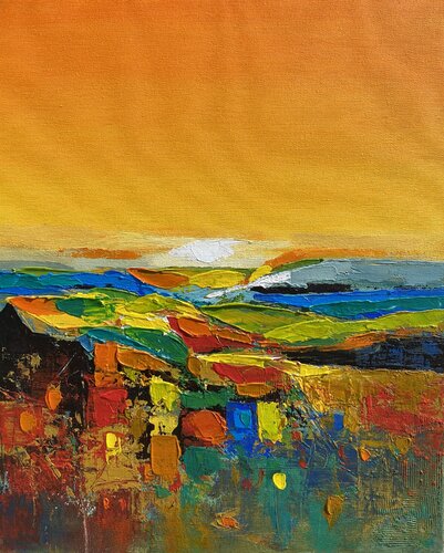 Beauty of a sunset von Athaangart Studio, Malerei kaufen auf Singulart