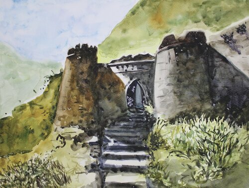 Sinhagad Fort de Athaangart Studio, Pintura a la venta en Singulart
