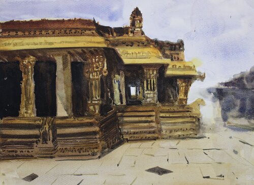 Temple par Athaangart Studio, Peinture en vente sur Singulart