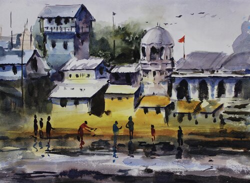 Ghaat van Athaangart Studio, Schilderij te koop op Singulart