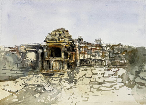 The Soul of india in stone von Athaangart Studio, Malerei kaufen auf Singulart