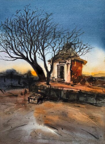Timeless temple remains von Athaangart Studio, Malerei kaufen auf Singulart