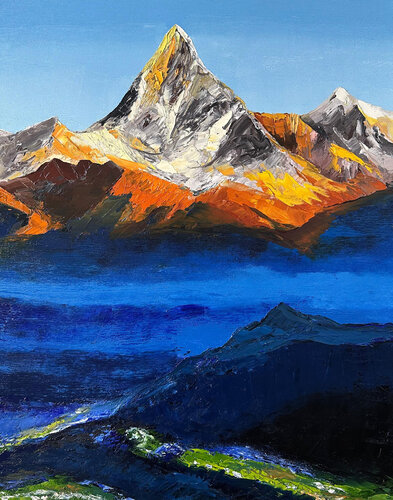 Mountain- 47 by Athaangart Studio, Painting for Sale on Singulart