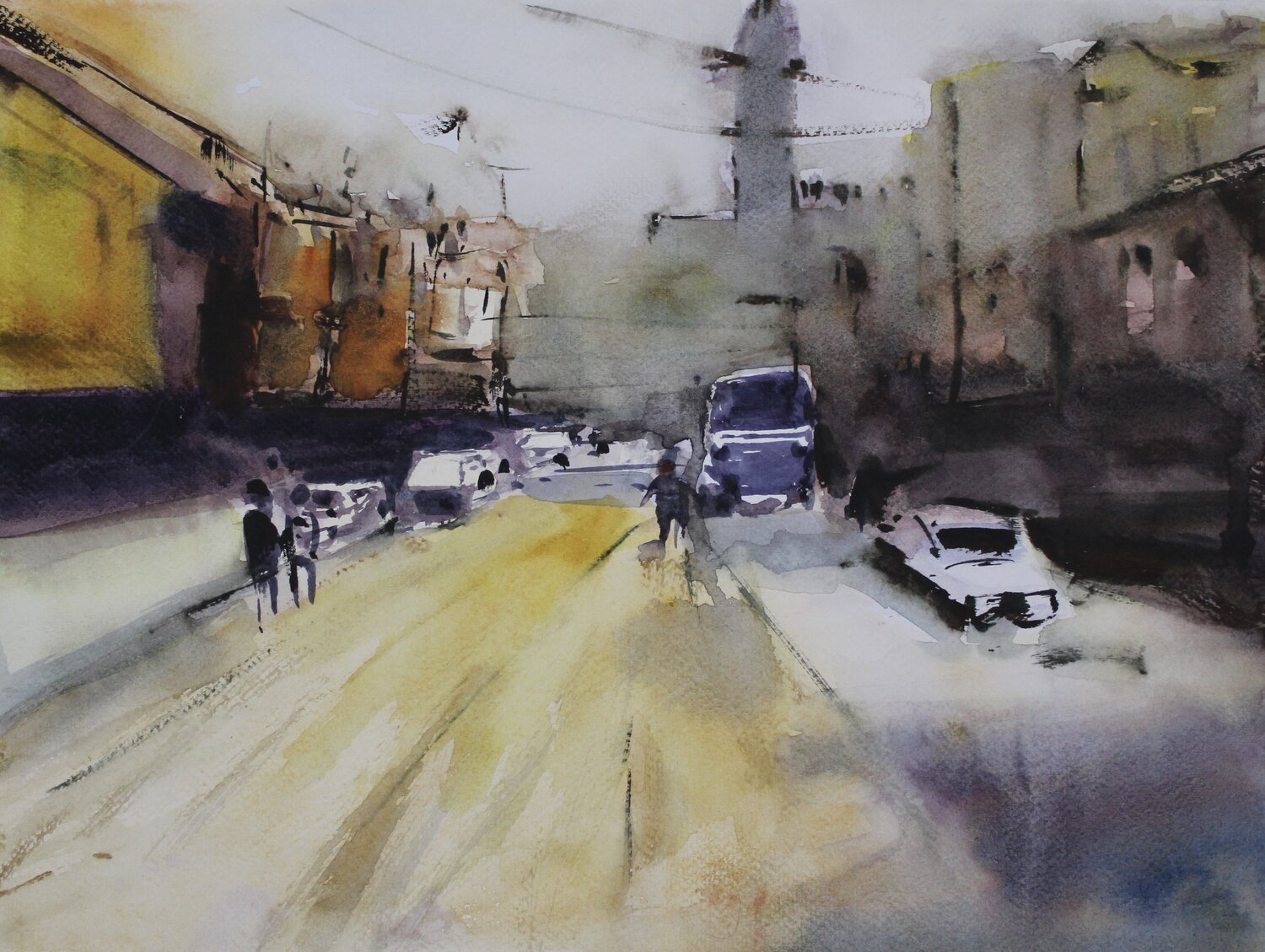 City in rain Athaangart Studio