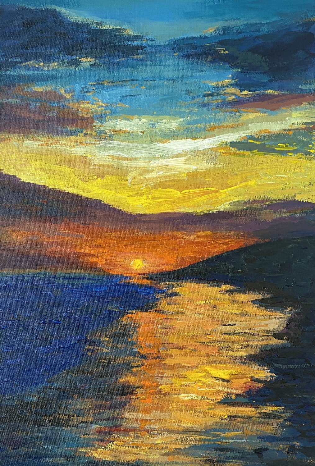 Beautiful evening at  the beach Athaangart Studio