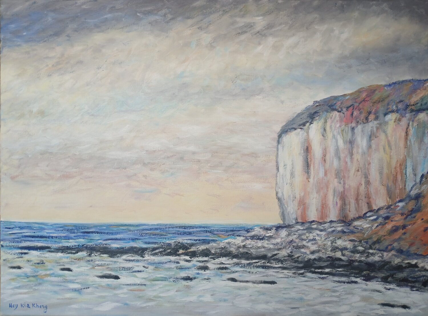 falaise de normandie kia kheng hoy Originalgemälde zu verkaufen