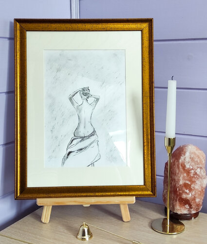 After bath. Graphic van Olga Ponomarenko, Schilderij te koop op Singulart