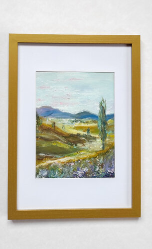 Italian landscape Toscana. Original oil painting von Olga Ponomarenko, Malerei kaufen auf Singulart