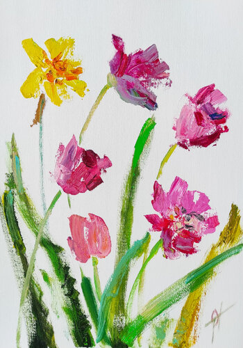 Spring flowers by Olga Ponomarenko, Painting for Sale on Singulart