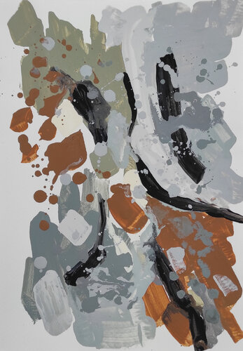 Abstract acrylic art by Olga Ponomarenko, Work on Paper for Sale on Singulart