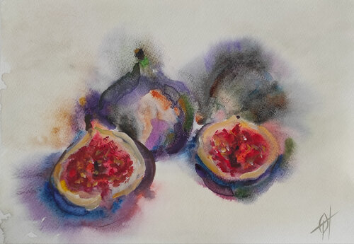 Fig. Watercolour artwork van Olga Ponomarenko, Schilderij te koop op Singulart