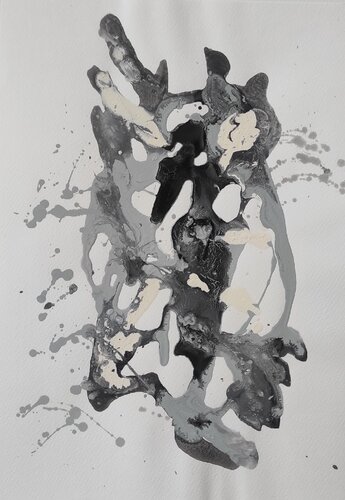 Abstract acrylic painting di Olga Ponomarenko, Opera su carta in vendita su Singulart