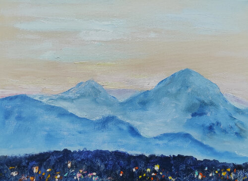 Mountains by Olga Ponomarenko, Painting for Sale on Singulart