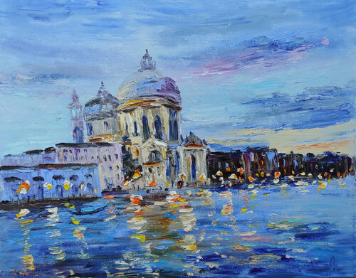 Venice. Evening lights by Olga Ponomarenko, 油畫 for Sale on Singulart