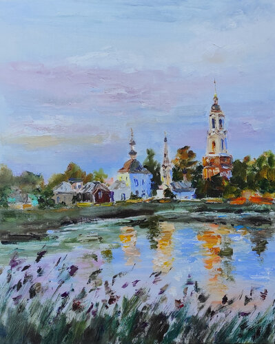 Suzdal. Original oil landscape von Olga Ponomarenko, Malerei kaufen auf Singulart