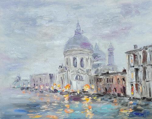 Venice original oil impasto painting di Olga Ponomarenko, Pittura in vendita su Singulart