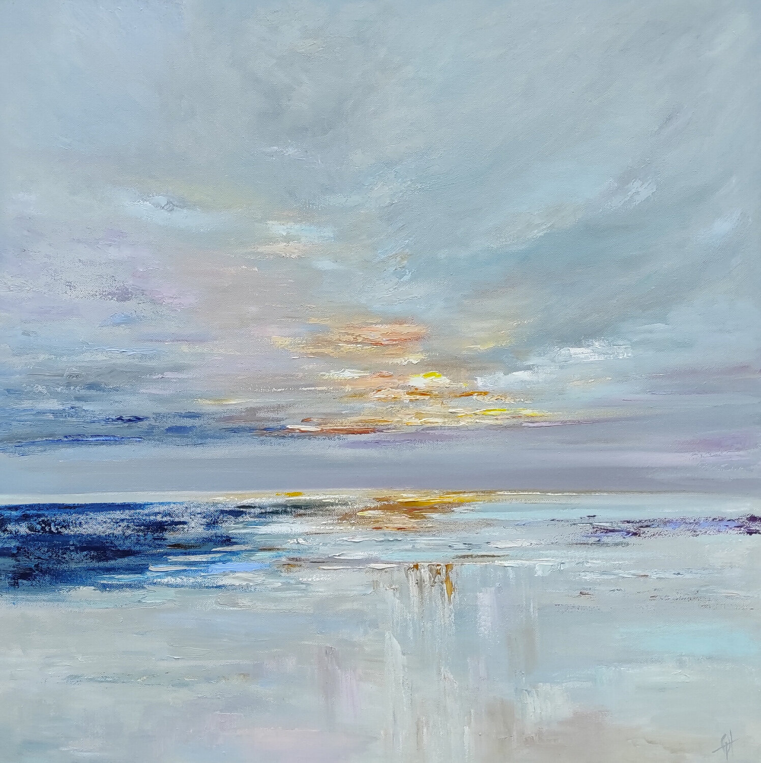 Sunset abstract seascape Olga Ponomarenko
