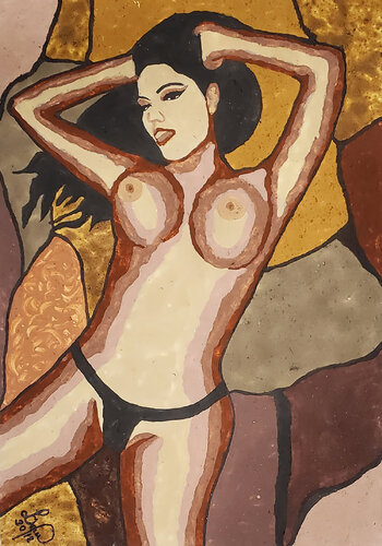 Sexy 7 van Luzia Sobreiro, Schilderij te koop op Singulart