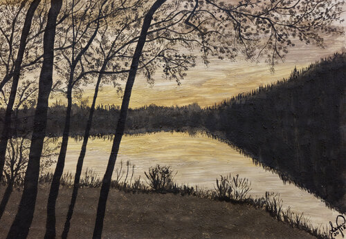 Por do Sol Canada van Luzia Sobreiro, Schilderij te koop op Singulart