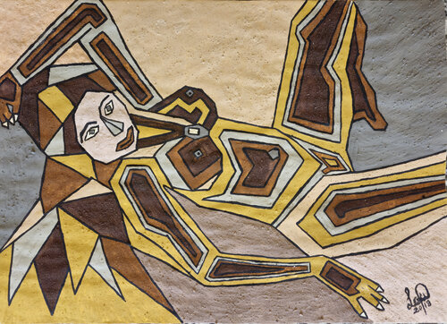 Mulher Geometrica von Luzia Sobreiro, Malerei kaufen auf Singulart