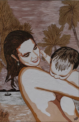 MOTHERHOOD van Luzia Sobreiro, Schilderij te koop op Singulart