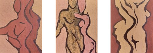 SENSUAL TRIPLO 11 - 12 - 13 van Luzia Sobreiro, Schilderij te koop op Singulart