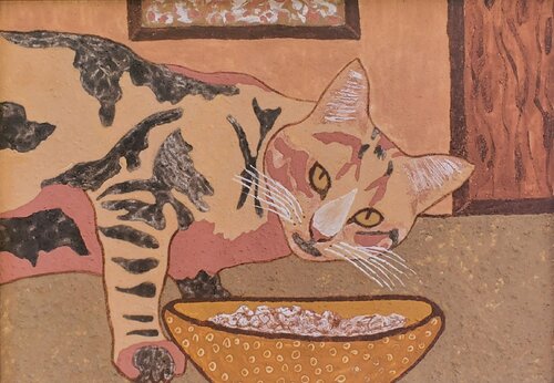 Serie Pets - Gato 01 von Luzia Sobreiro, Malerei kaufen auf Singulart