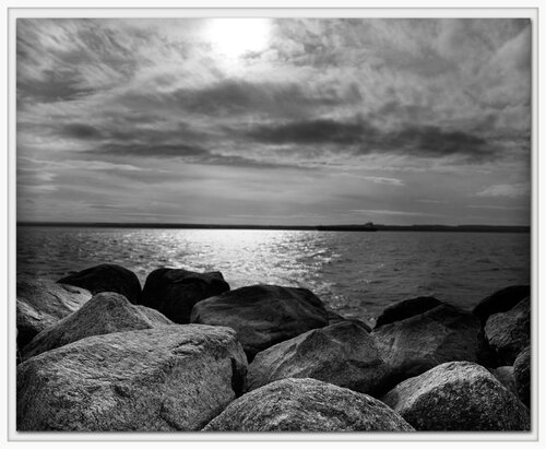Moon on the rocks by Eric Chabot, Photography for Sale on Singulart