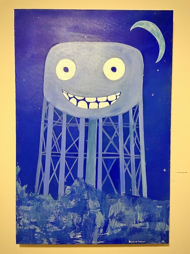 Smiling South Hedland Water Tower von Howard Holder, Malerei kaufen auf Singulart