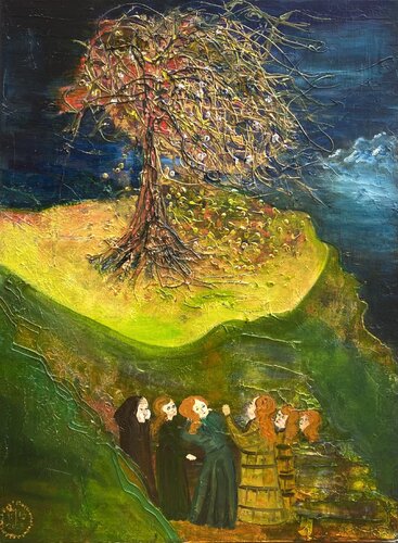 Luminosa Arbor Mistica di Kasia Turajczyk, Pittura in vendita su Singulart