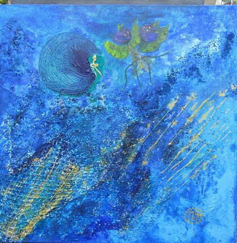 The adventure in the blueberry whole. van Kasia Turajczyk, Schilderij te koop op Singulart
