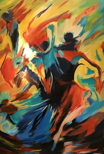 The dancer of light and life van Ayyad Ayyad, Schilderij te koop op Singulart