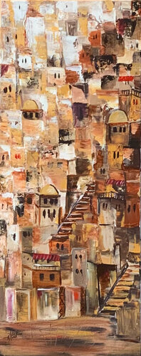The old city van Ayyad Ayyad, Schilderij te koop op Singulart