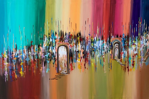 Waves of colours van Ayyad Ayyad, Schilderij te koop op Singulart