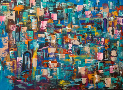Dreamy city van Ayyad Ayyad, Schilderij te koop op Singulart