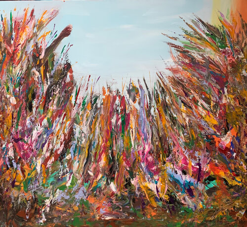 Happiness the Explosion of Colors in Nature van Ayyad Ayyad, Schilderij te koop op Singulart