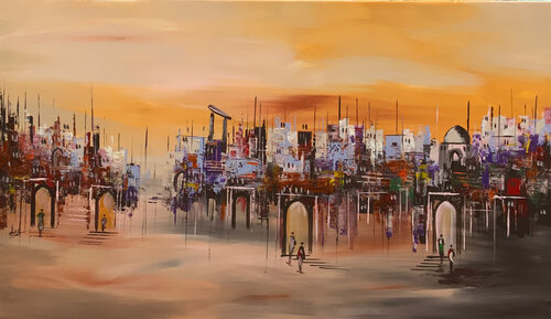 City echoes van Ayyad Ayyad, Schilderij te koop op Singulart