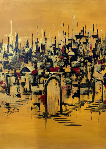 Golden Gates of the city de Ayyad Ayyad, Pintura a la venta en Singulart
