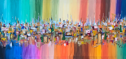 The City of Colors van Ayyad Ayyad, Schilderij te koop op Singulart