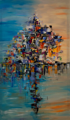 Reflections of a Dreamlike City van Ayyad Ayyad, Schilderij te koop op Singulart