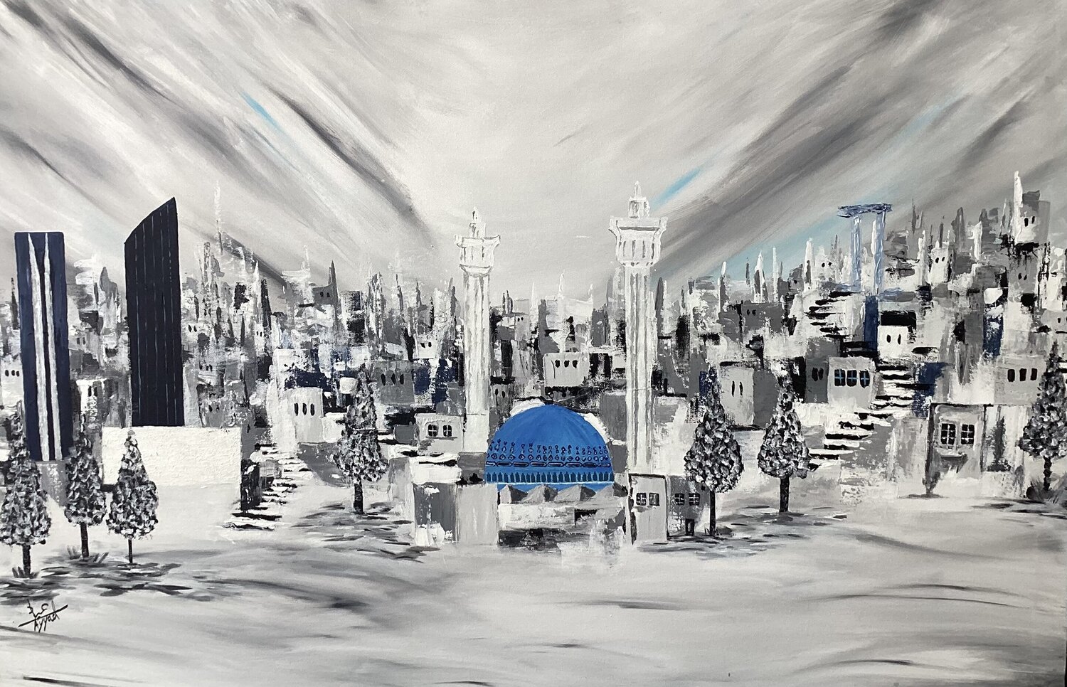 Amman contrasts blue and white Ayyad Ayyad