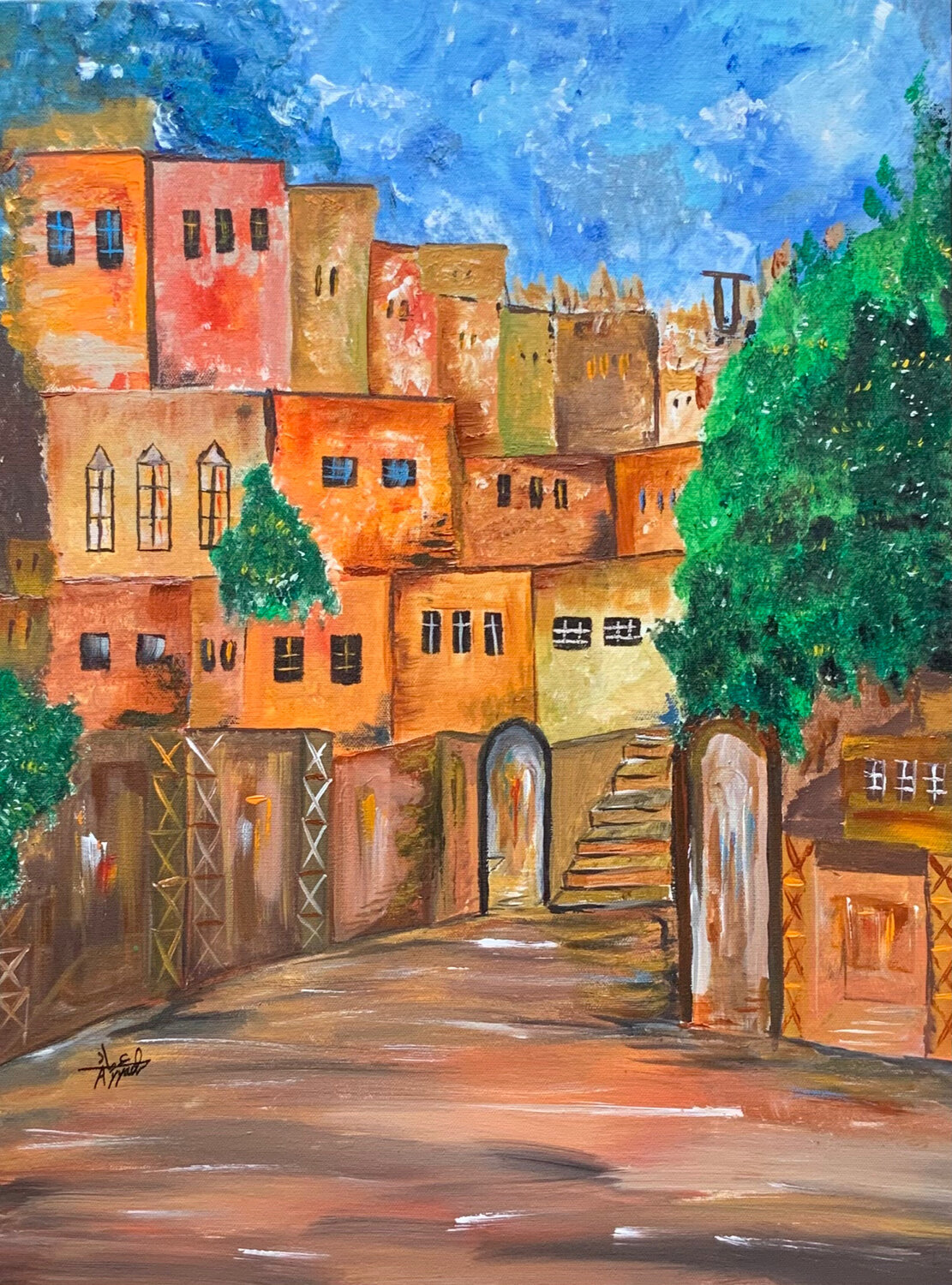 Life of the past Ayyad Ayyad Originalgemälde zu verkaufen