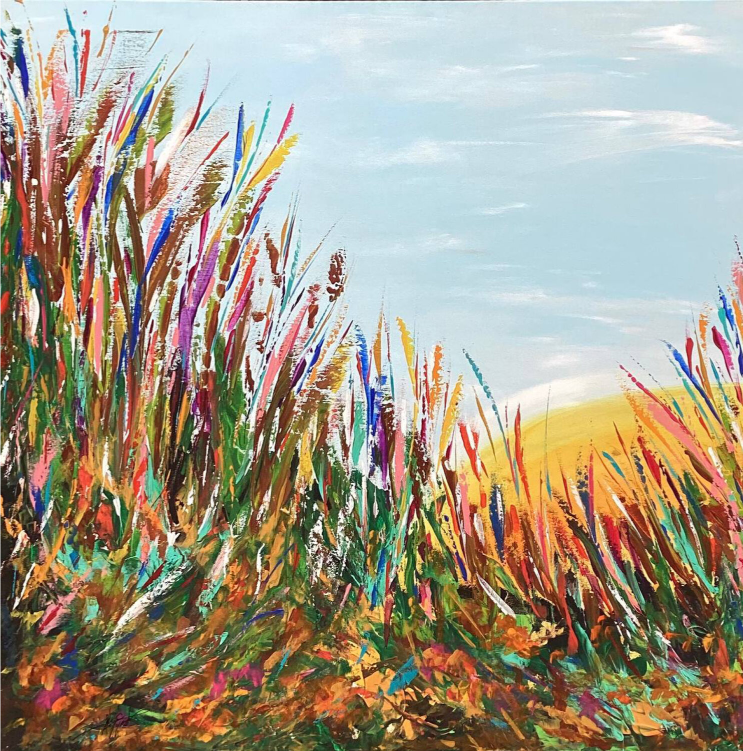 Field of Light and Blossoms Ayyad Ayyad Originalgemälde zu verkaufen