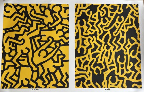 Keith Haring, “Playboy Kh86”,1990, Special Edition Silkscreen “Playboy KH86" by Keith Haring, created in 1990, par Keith Haring, Édition en vente sur Singulart