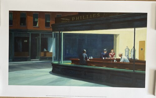 Edward Hopper  (1882-1967), Nighthawks, 1942, Copyright The Art Institute of Chicago IL USA/Friends of American Art Collection/Bridgeman Images, Printed in the UK by Edward Hopper, 인쇄 for Sale on Singulart