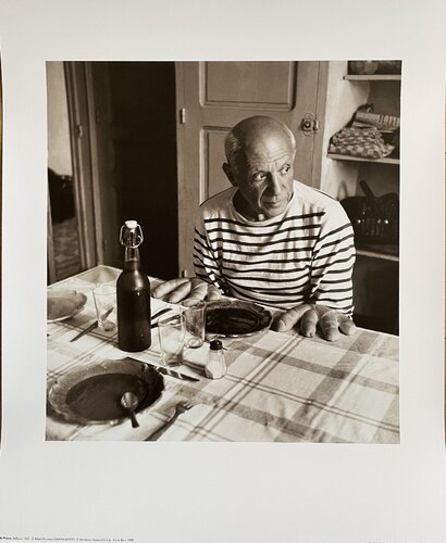 Robert Doisneau (1912-1944), Les Pains de Picasso, Vallauris 1952, Copyright Robert Doisneau/ Gamma Rapho, Sucession Picasso/VG Bild, KunstbBonn 1998, Printed in Germany by Robert Doisneau, Print for Sale on Singulart