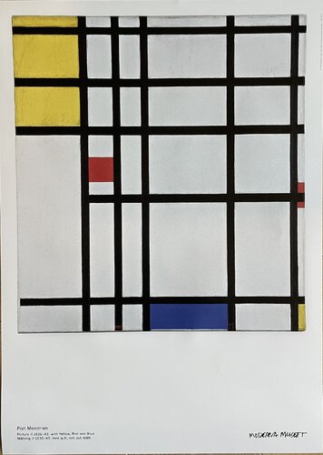 Piet Mondrian (1872-1944) , Picture II 1932-43 with yellow, red and blue, copyright Piet Mondrian 2018. de Piet Mondrian, Impresión a la venta en Singulart